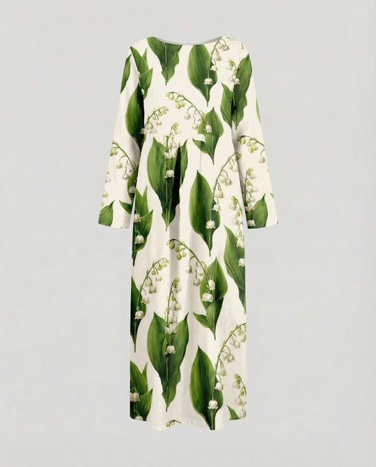 Damen Maxikleid floral mit Taschen