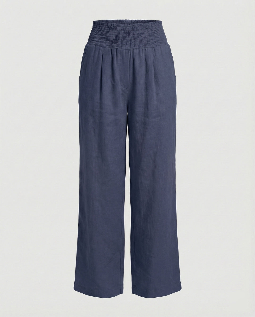 Damen Luftige Leinenhose mit elastischem Bund und Weitschnitt R&B