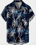 Kurzarm Hawaiihemd Herren Palmenprint