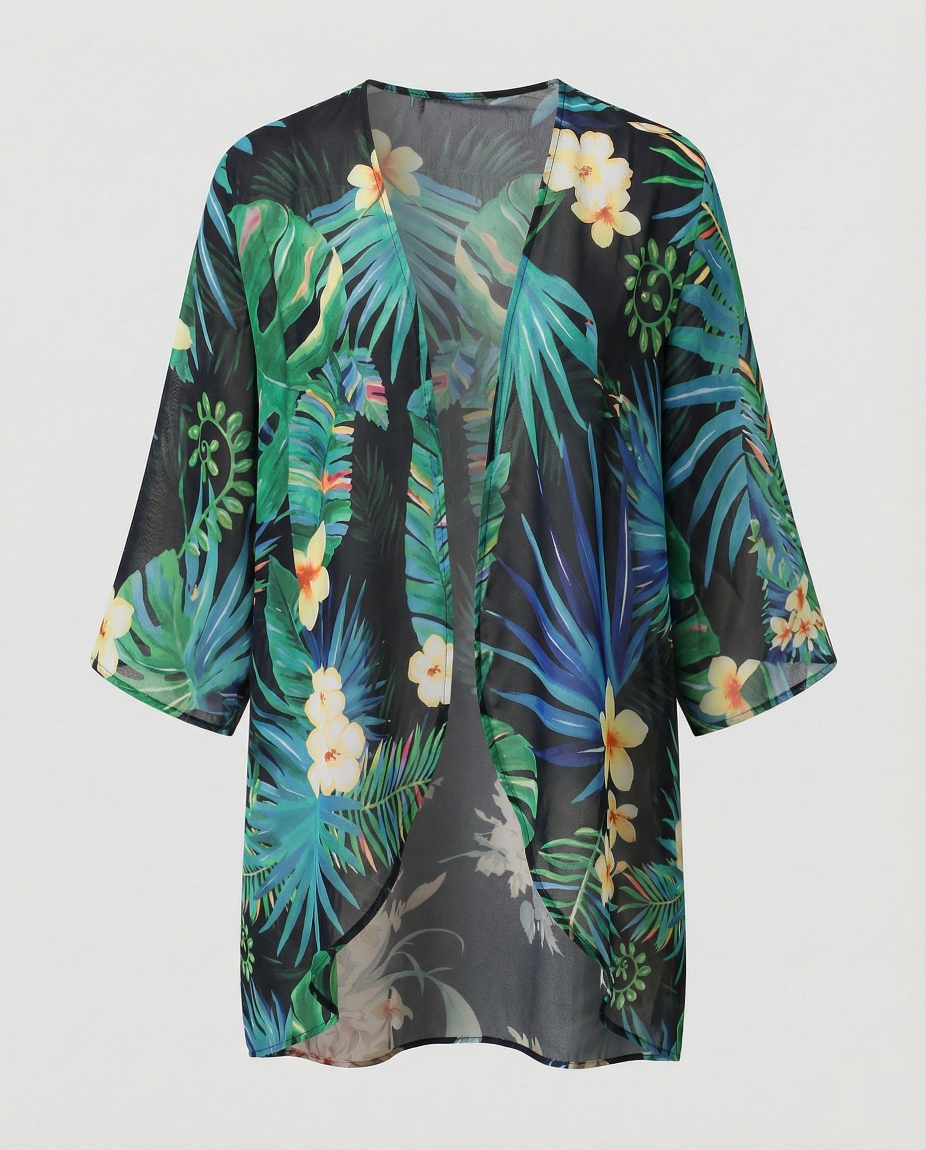 Offener Kimono Damen Floral