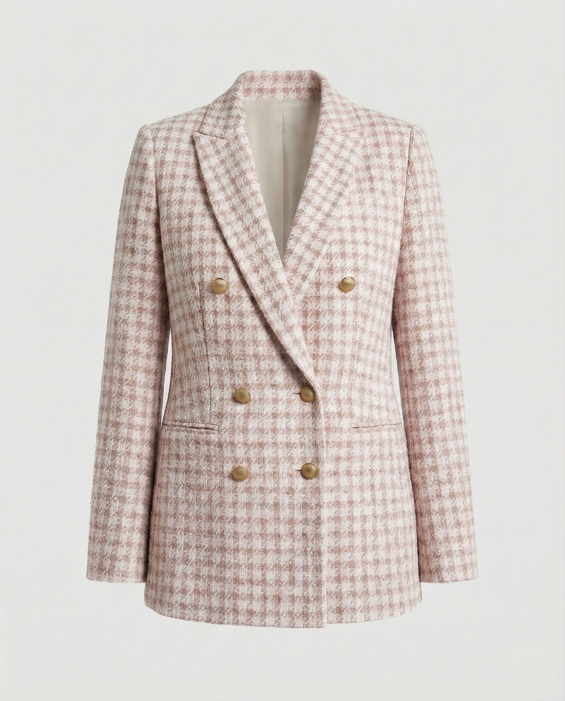 Damen Blazer Tweed Bouclé