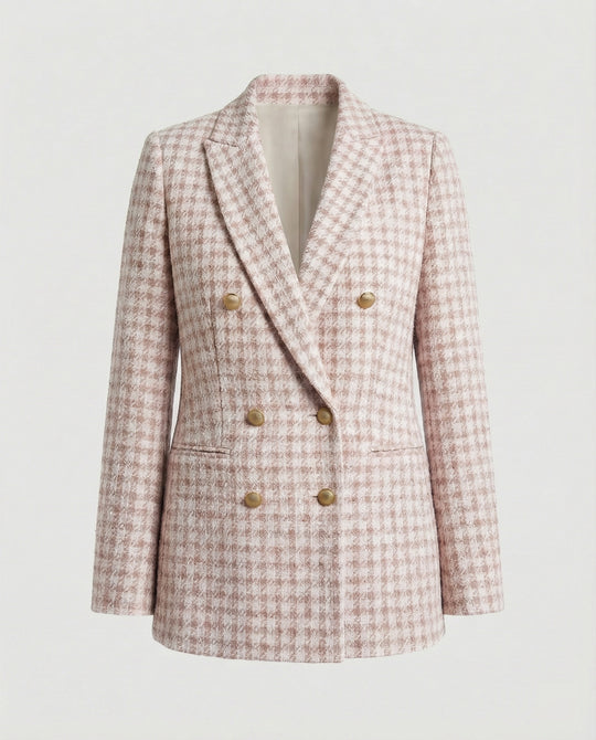 Damen Blazer Tweed Bouclé
