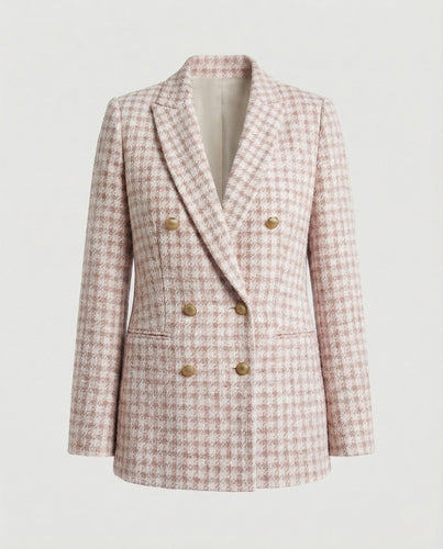 Damen Blazer Tweed Bouclé