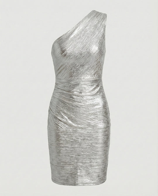Schulterfreies Bandage Minikleid Damen