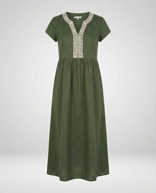 Damen Midikleid Sommer Spitze