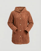 Damen Cord-Kapuzenjacke