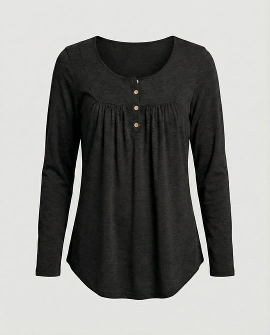 Damen Tunika Damen Langarm Henley