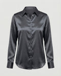 Bluse Damen Satin Seidig