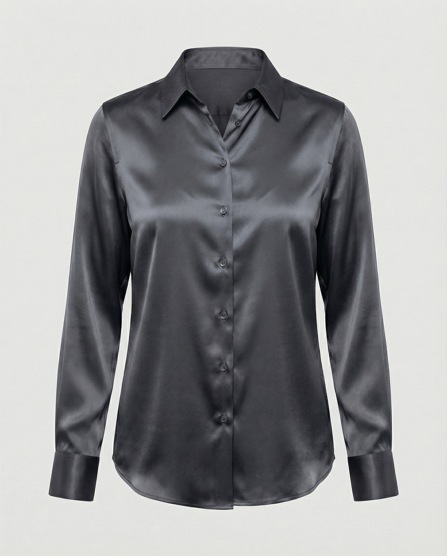 Bluse Damen Satin Seidig
