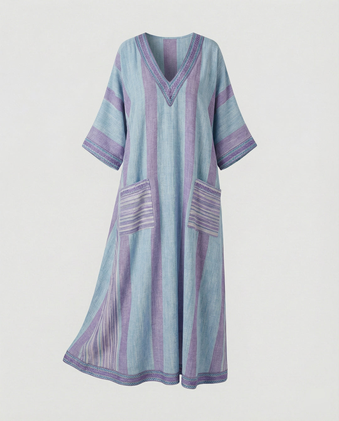Leinen Kaftan Maxikleid Damen