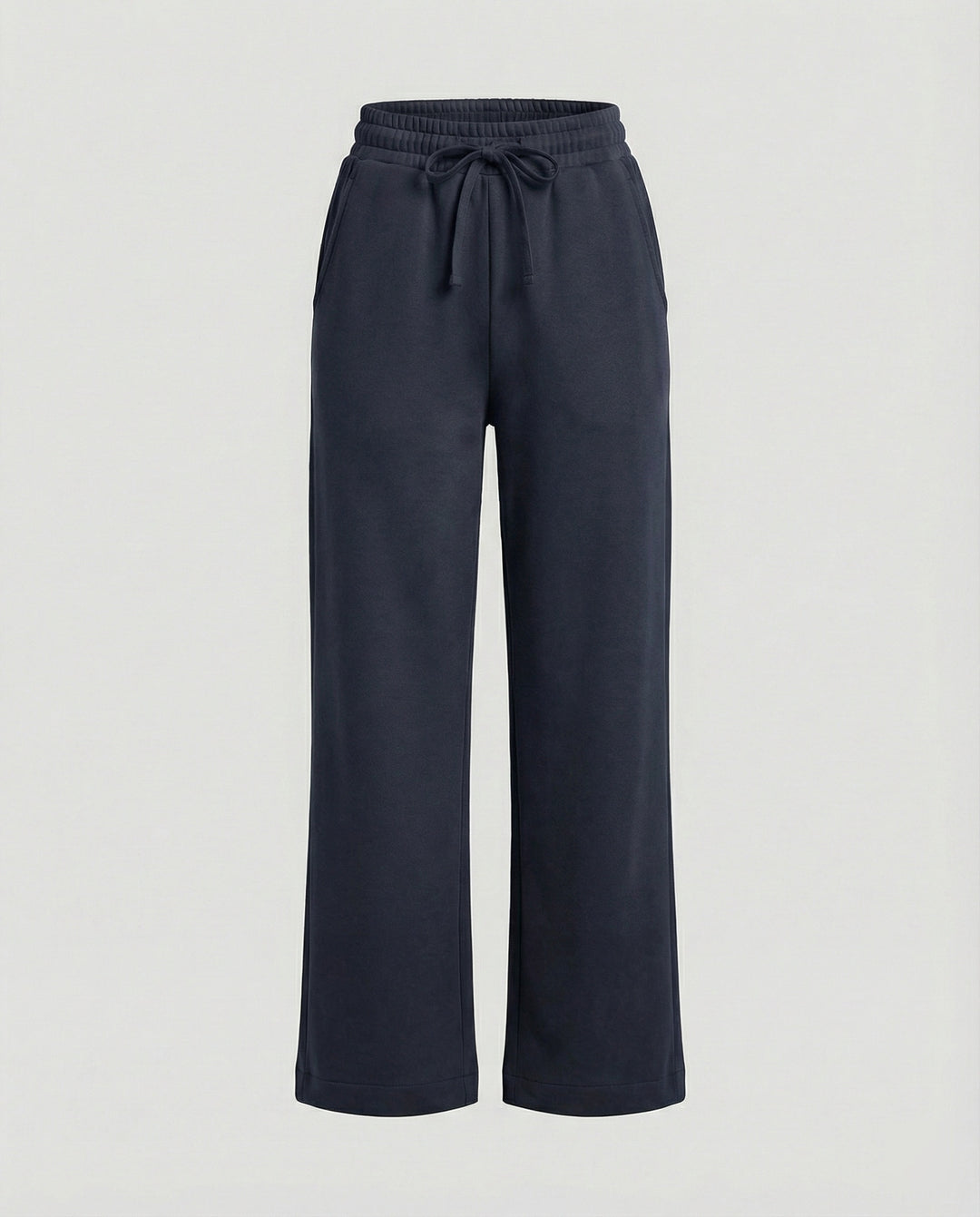 Damen Weite Stoffhose bequem mit elastischem Bund