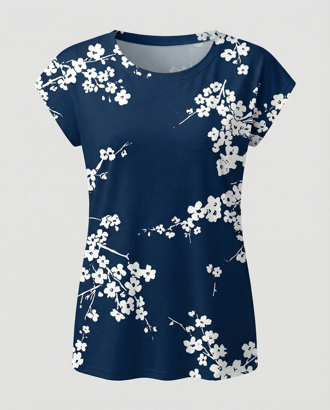 Aquarell Sommerbluse Damen Asymmetrisch