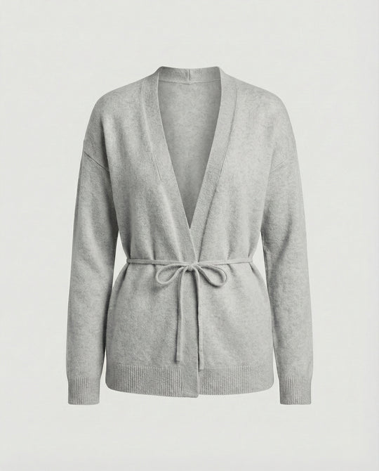 Damen Strickjacke mit Bindegürtel