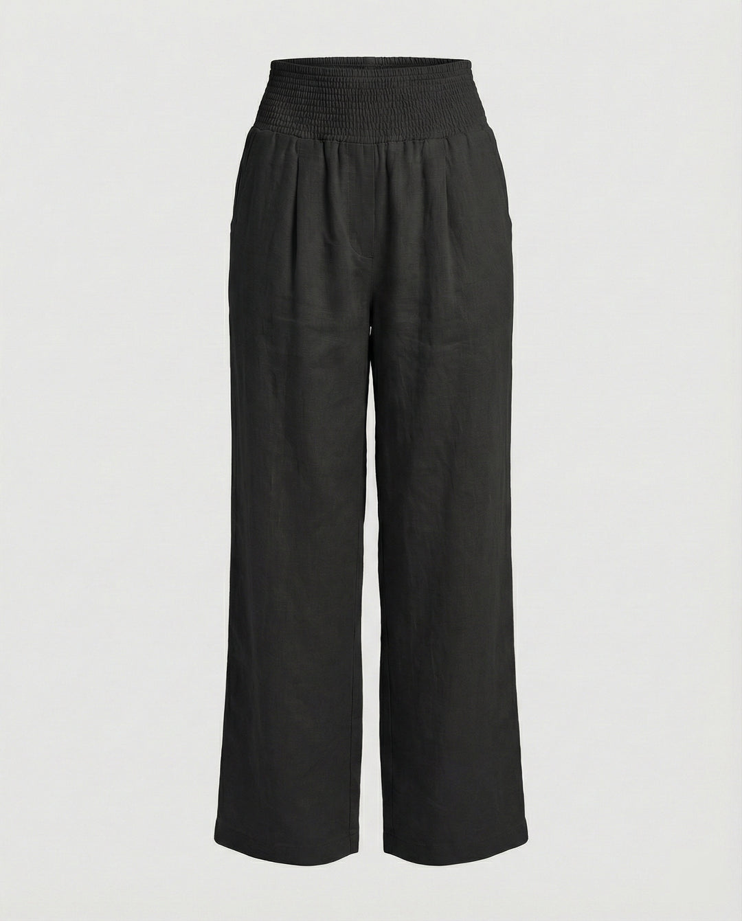 Damen Luftige Leinenhose mit elastischem Bund und Weitschnitt R&B