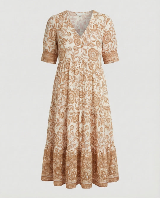 Damen Maxikleid mit Blumenmuster