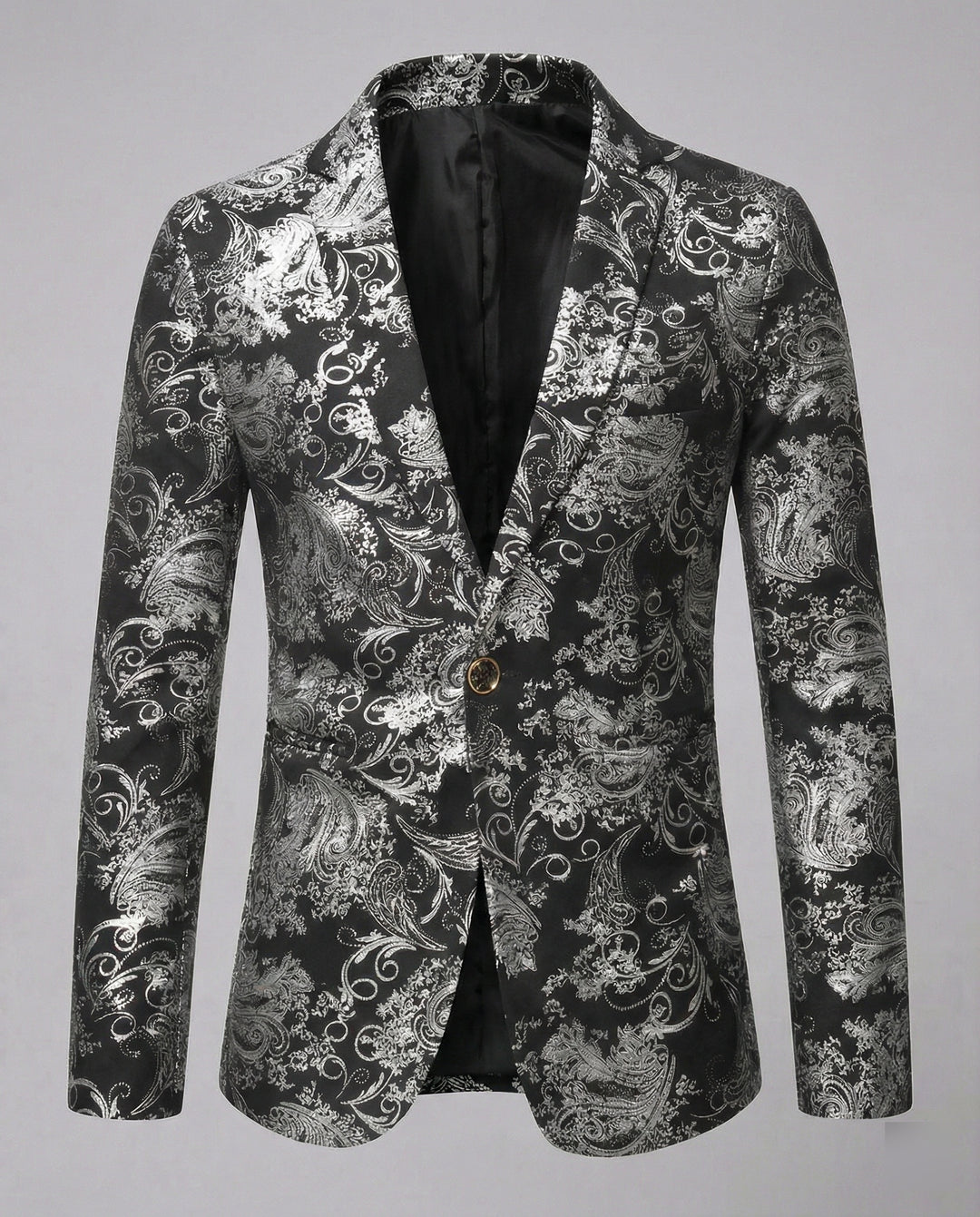 Herren eleganter Blazer mit kunstvollem Muster und luxuriösem Glanz R&B