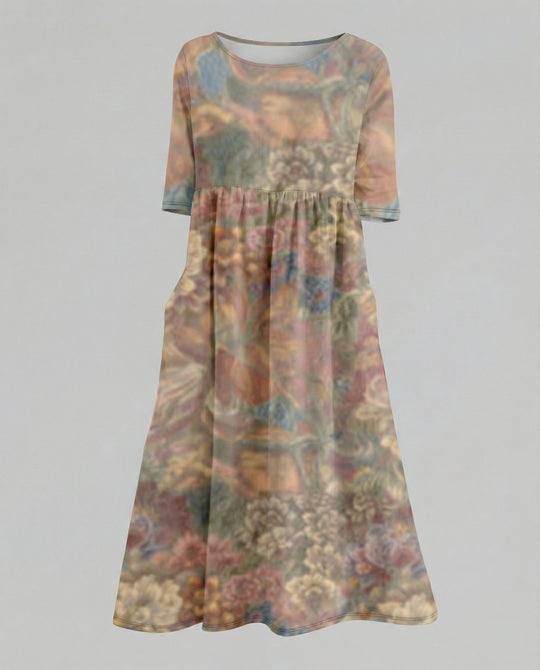 Damen Maxikleid A-Linie fließend
