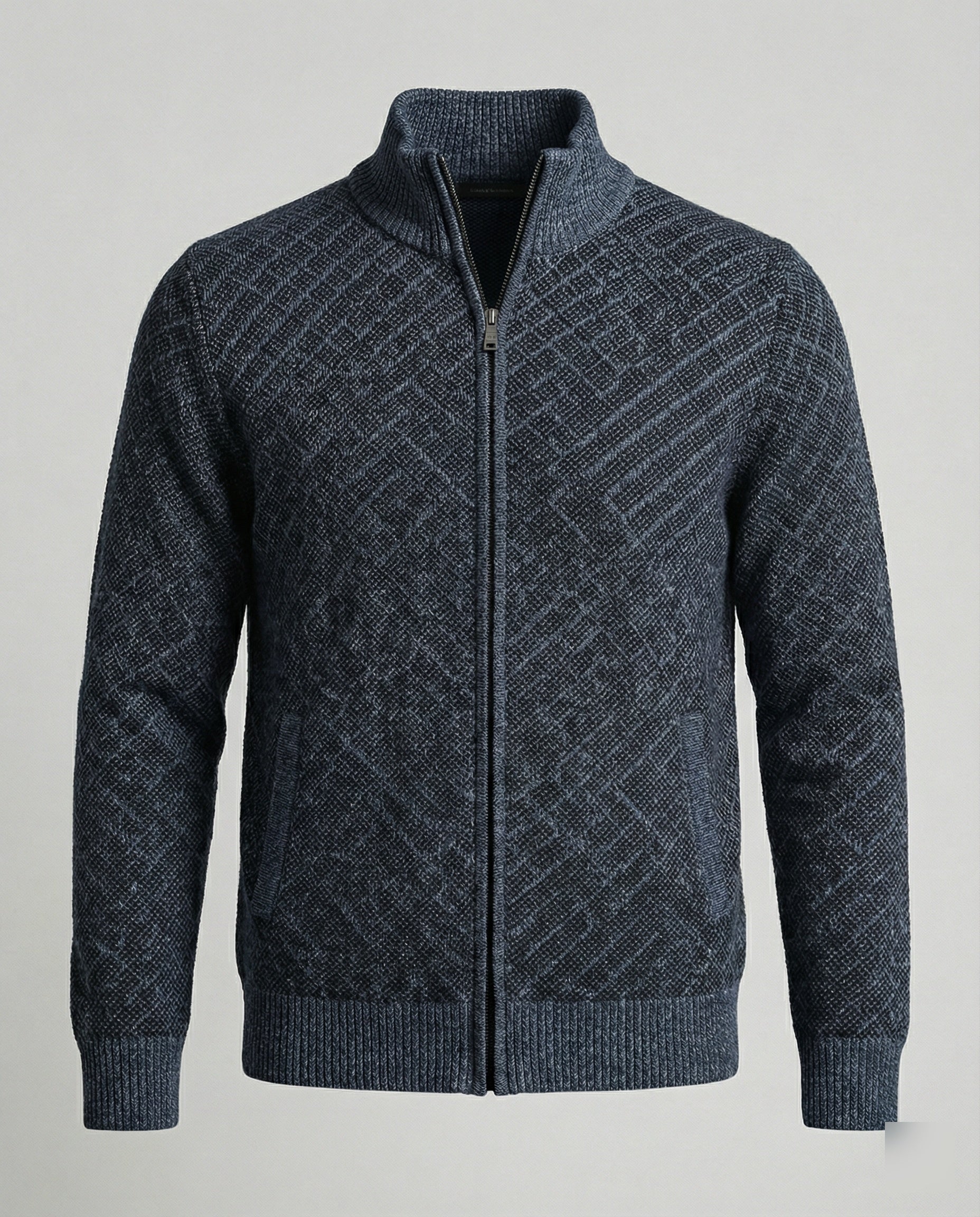 Stilvolle Strickjacke Herren Zipper