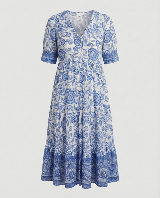 Damen Maxikleid mit Blumenmuster