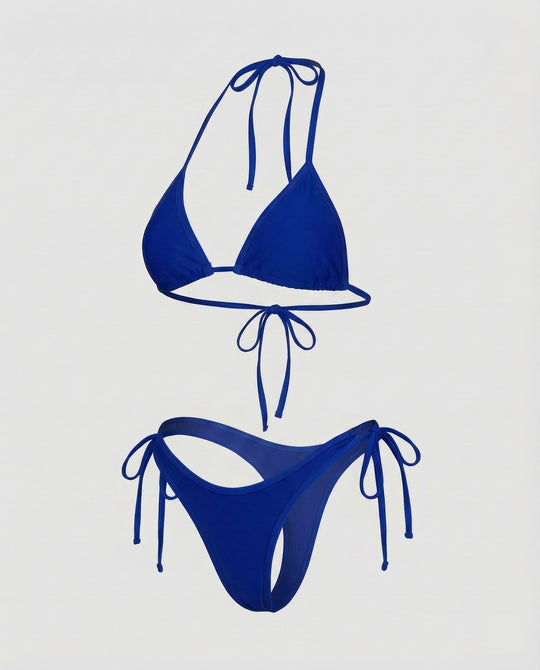 Damen Triangel-Bikini Konturierende Nähte