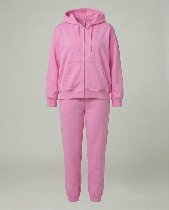 Damen Fleece Jogginganzug mit Kapuze R&B