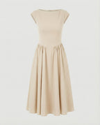 Damen Midikleid mit Tellerrock