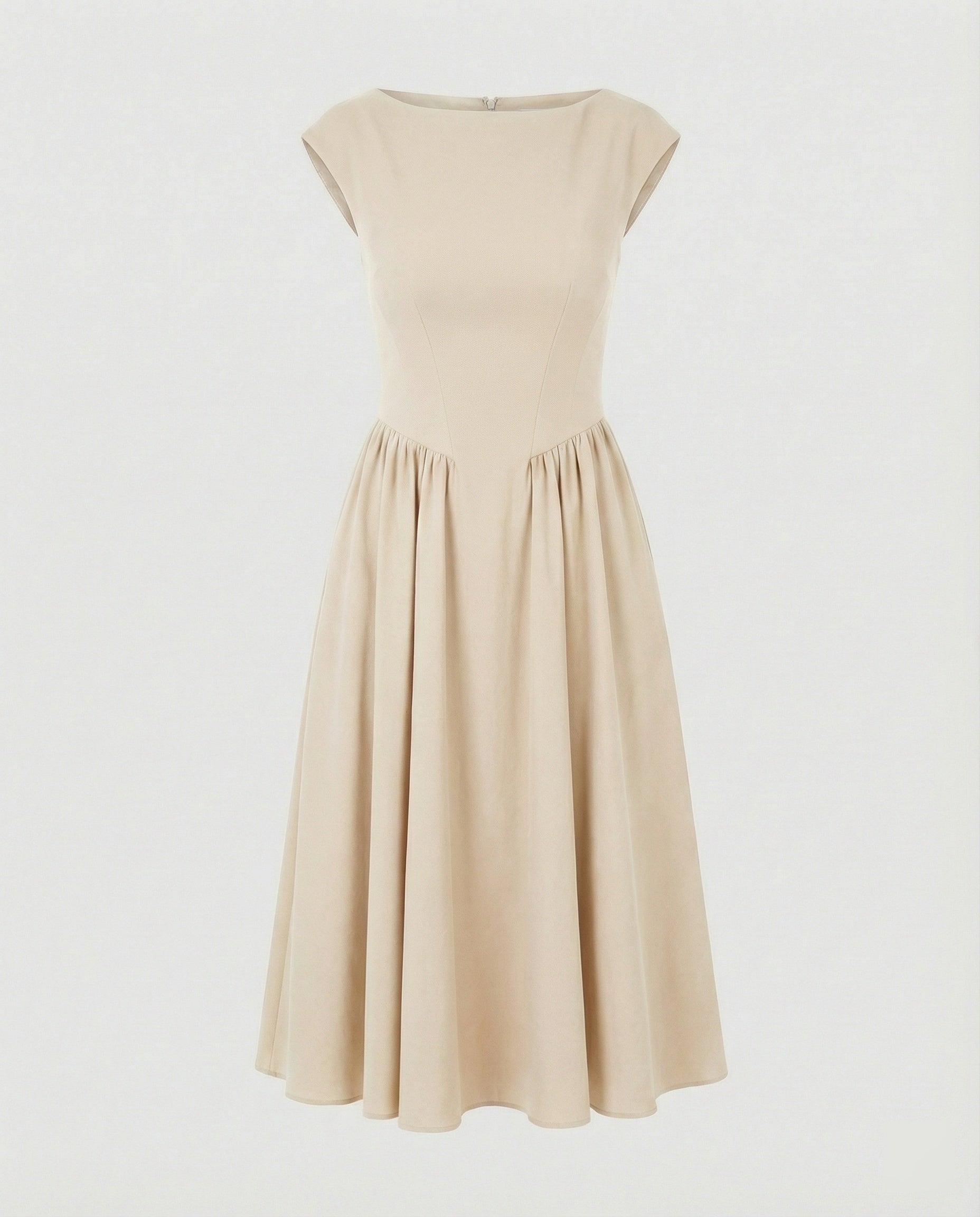 Damen Midikleid mit Tellerrock