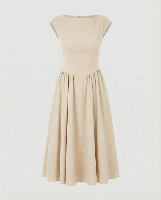 Damen Midikleid mit Tellerrock