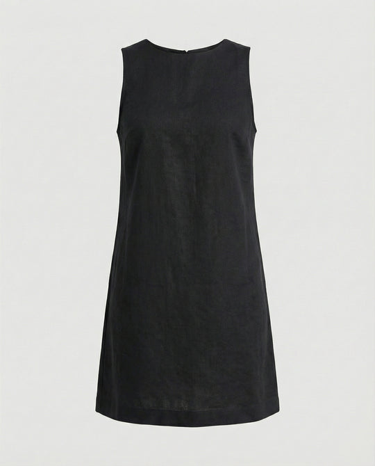 Damen Freizeitkleid Leinen A-Linie