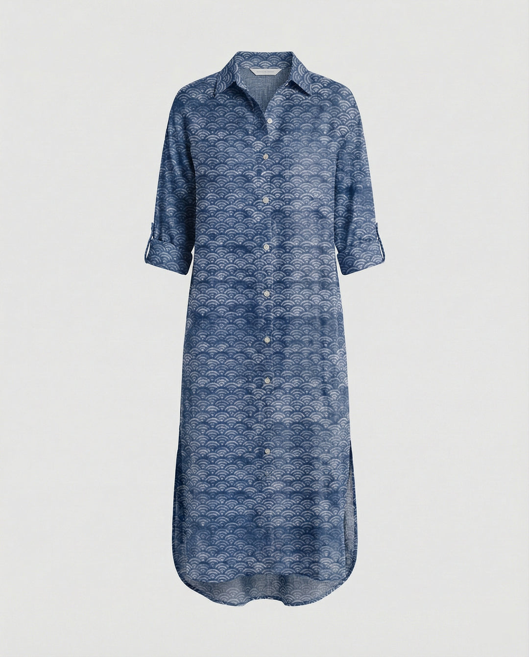 Damen Kaftan Kleid lang Seidenoptik