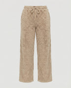 Damen kuschelige Fleece-Hose mit weitem Schnitt