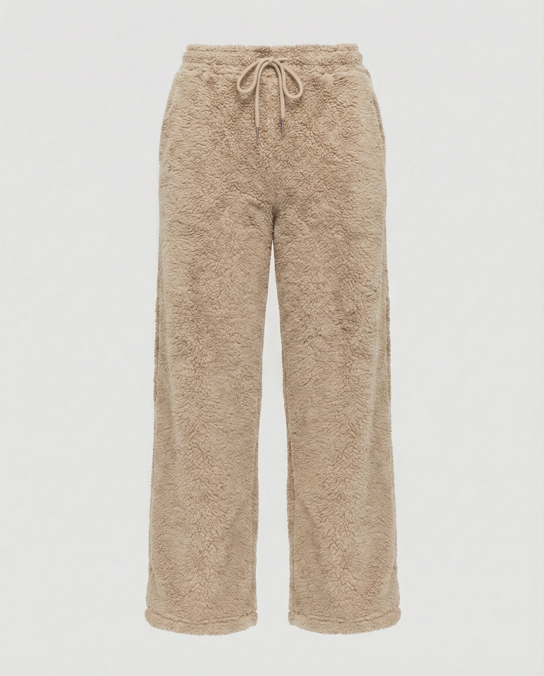 Damen kuschelige Fleece-Hose mit weitem Schnitt