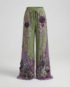 Damen Haremshose Boho Patchwork