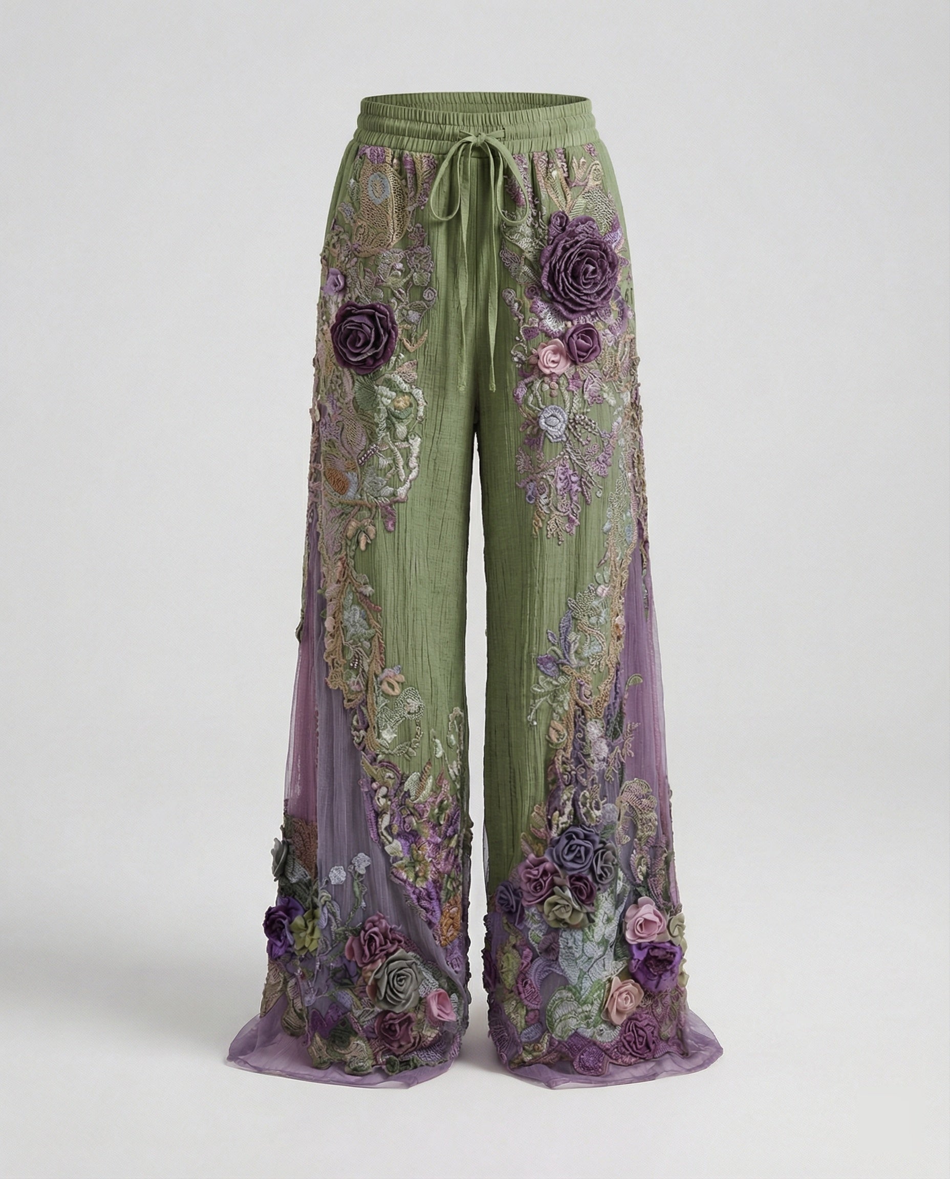 Damen Haremshose Boho Patchwork