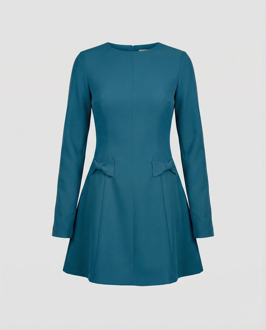 Damen A-Linie Minikleid aus Crepe