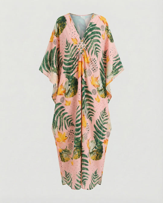 Damen Maxikleid Kaftan Sommer