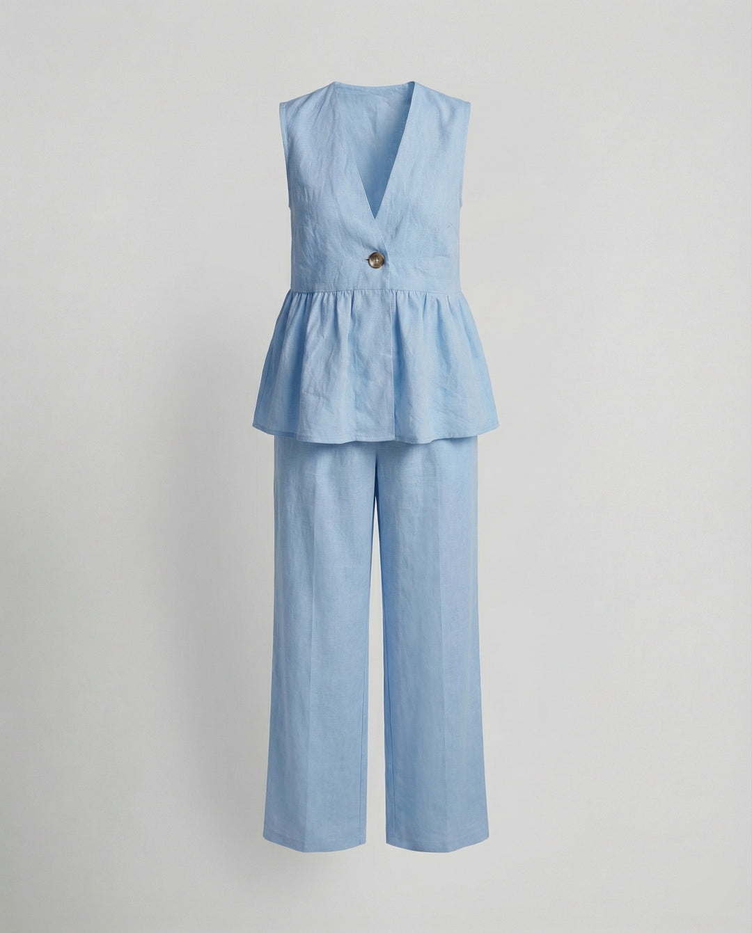 Damen Elegantes Leinen-Hosenanzug R&B