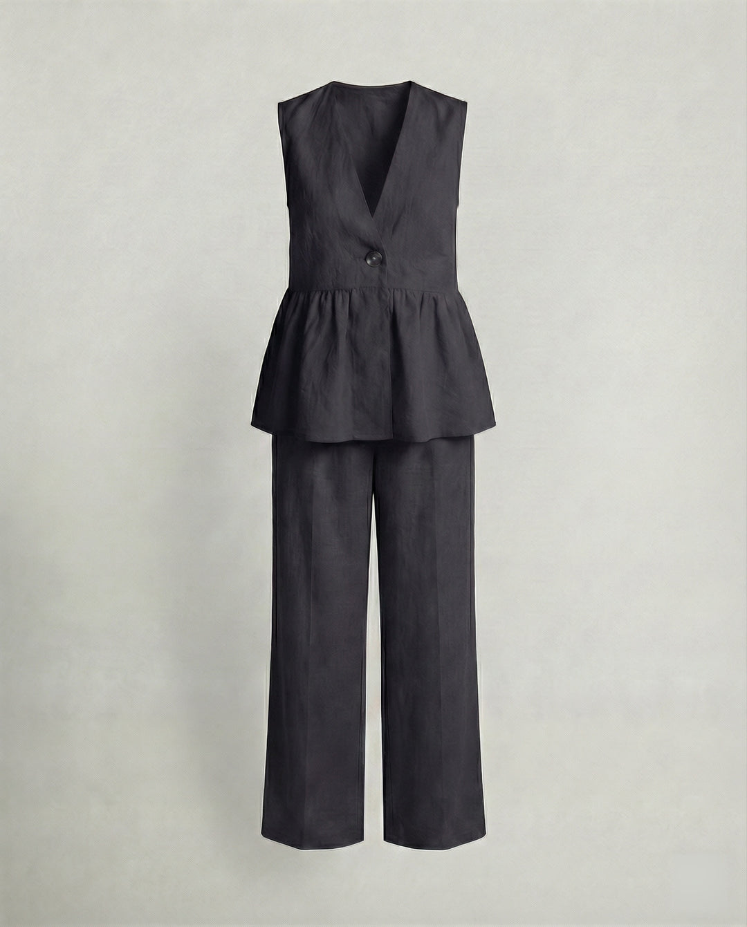 Damen Elegantes Leinen-Hosenanzug R&B