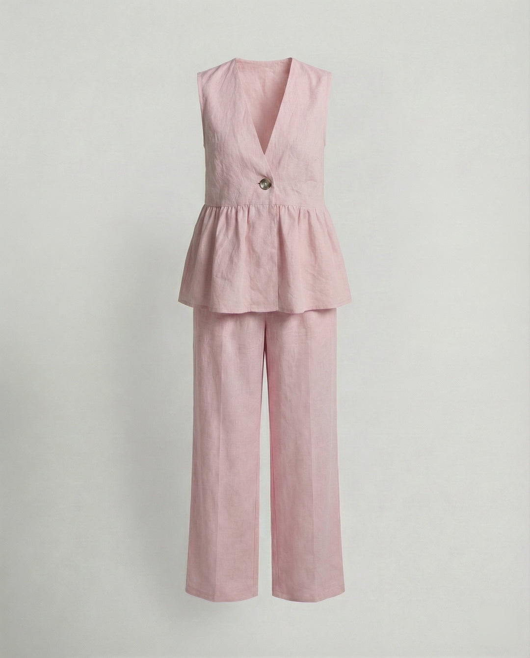 Damen Elegantes Leinen-Hosenanzug R&B