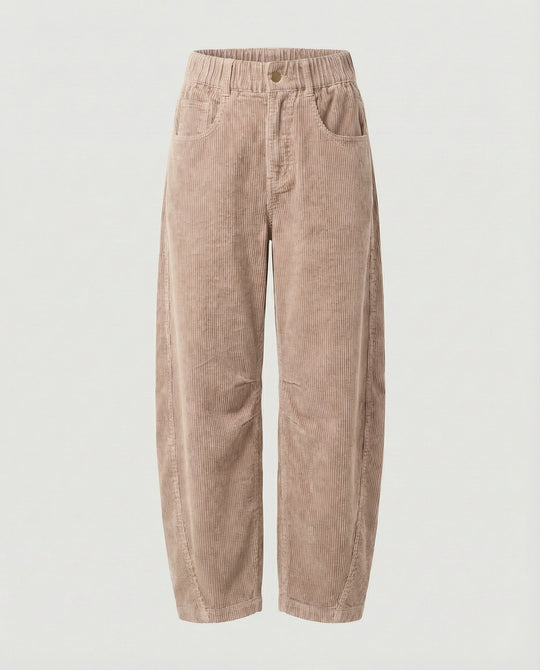 Damen Cordhose Damen weit High Waist