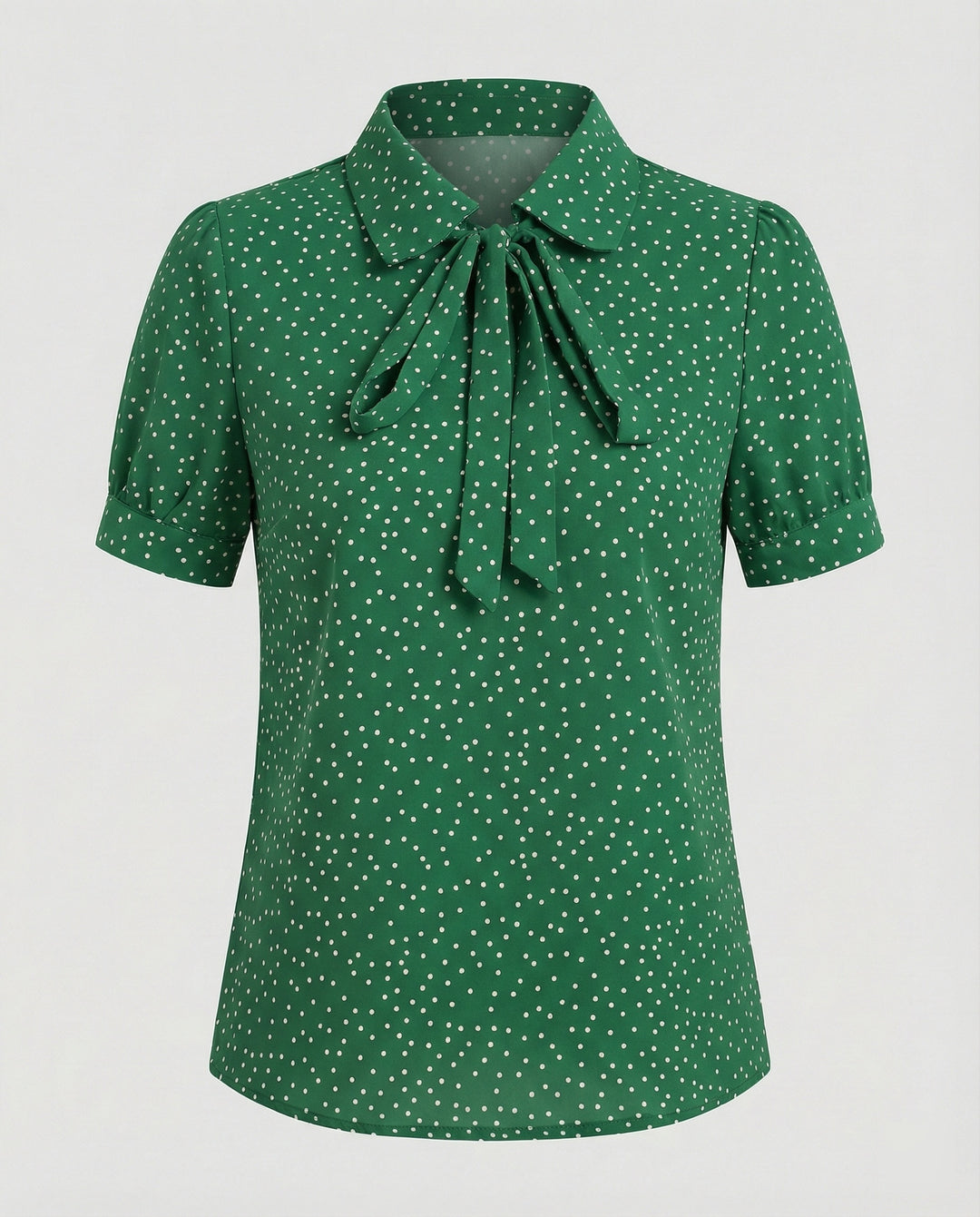 Bluse Damen Kurz mit Krawattenkragen