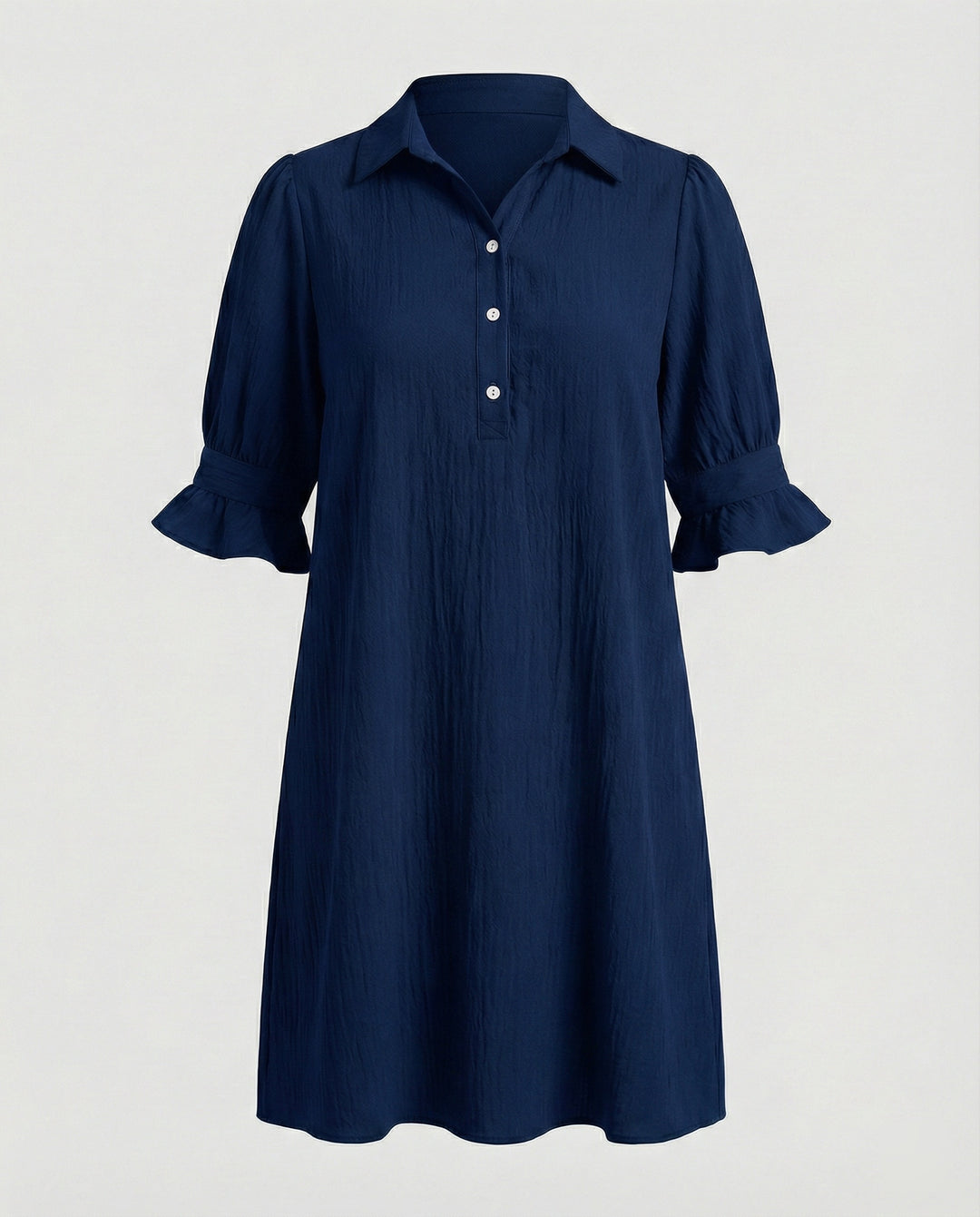 Hemdblusenkleid Damen mit Taschen