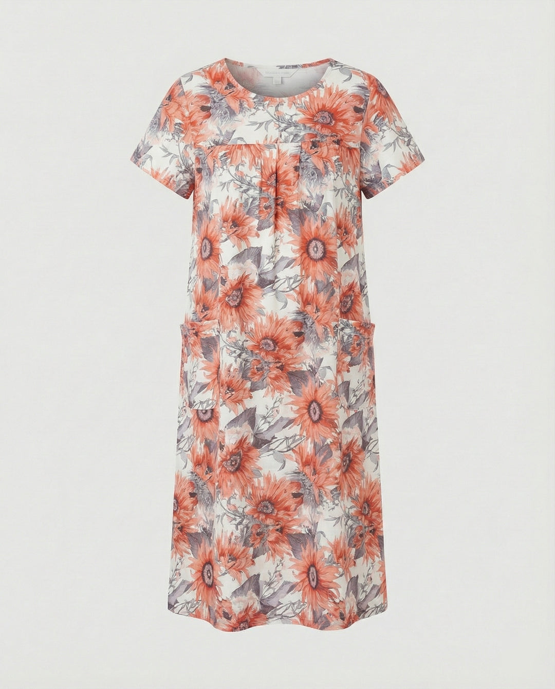 Luftiges Midikleid Damen Mit Taschen