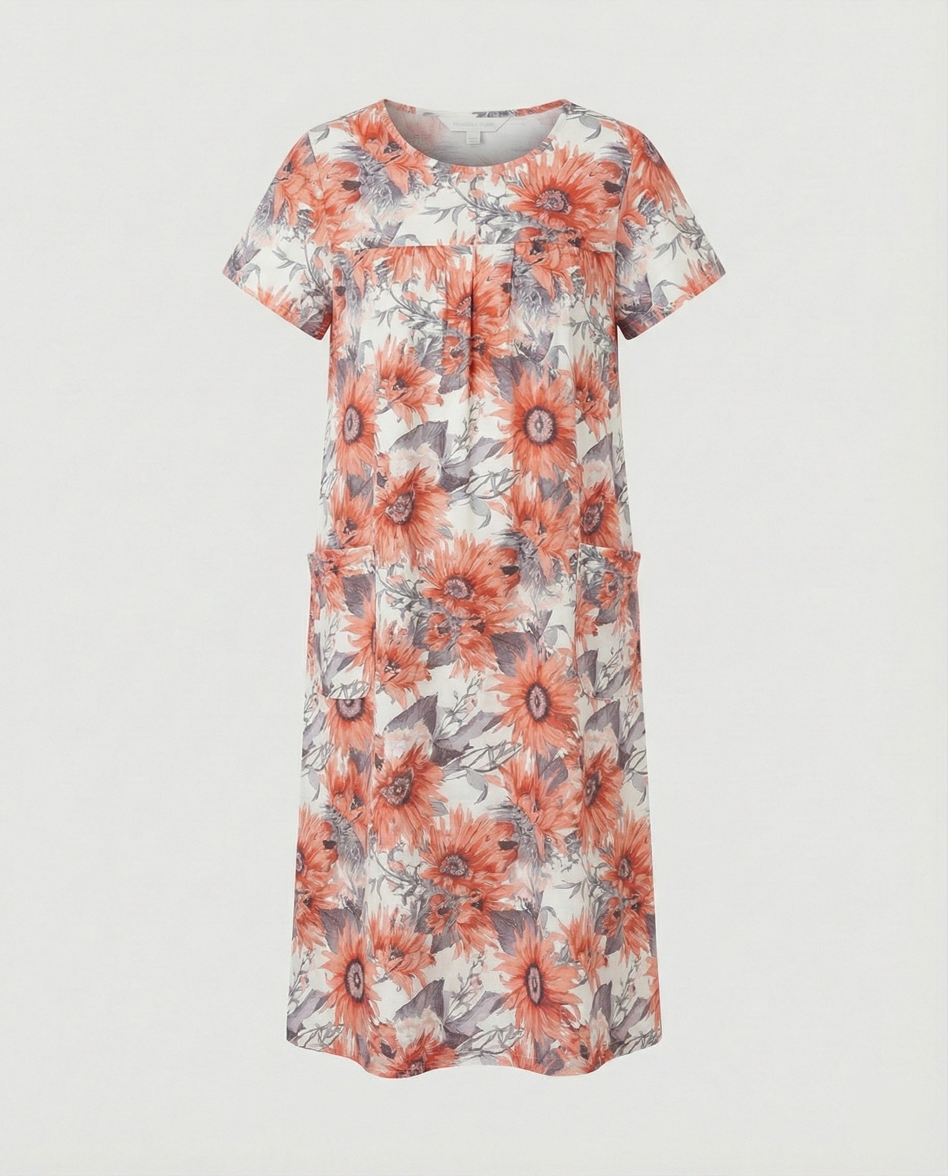 Luftiges Midikleid Damen Mit Taschen