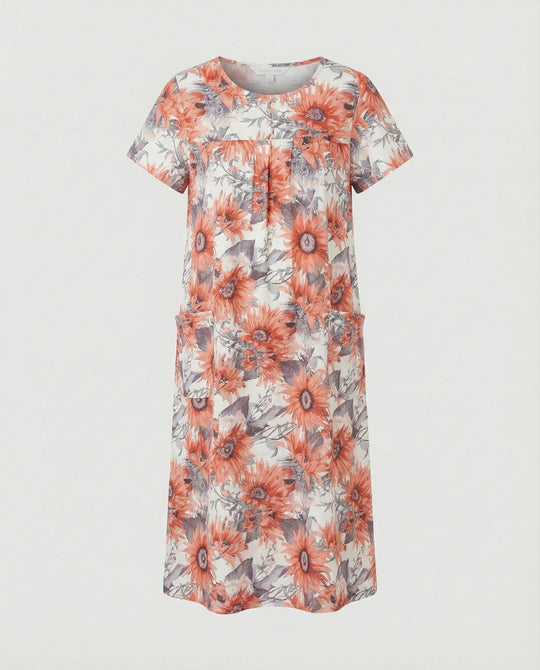 Luftiges Midikleid Damen Mit Taschen