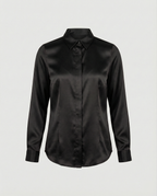 Damen Satin-Bluse mit klassischem Kragen R&B