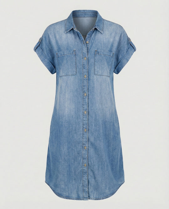 Damen Jeanshemdkleid mit klassischem Schnitt