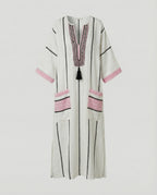 Leinen Kaftan Maxikleid Damen