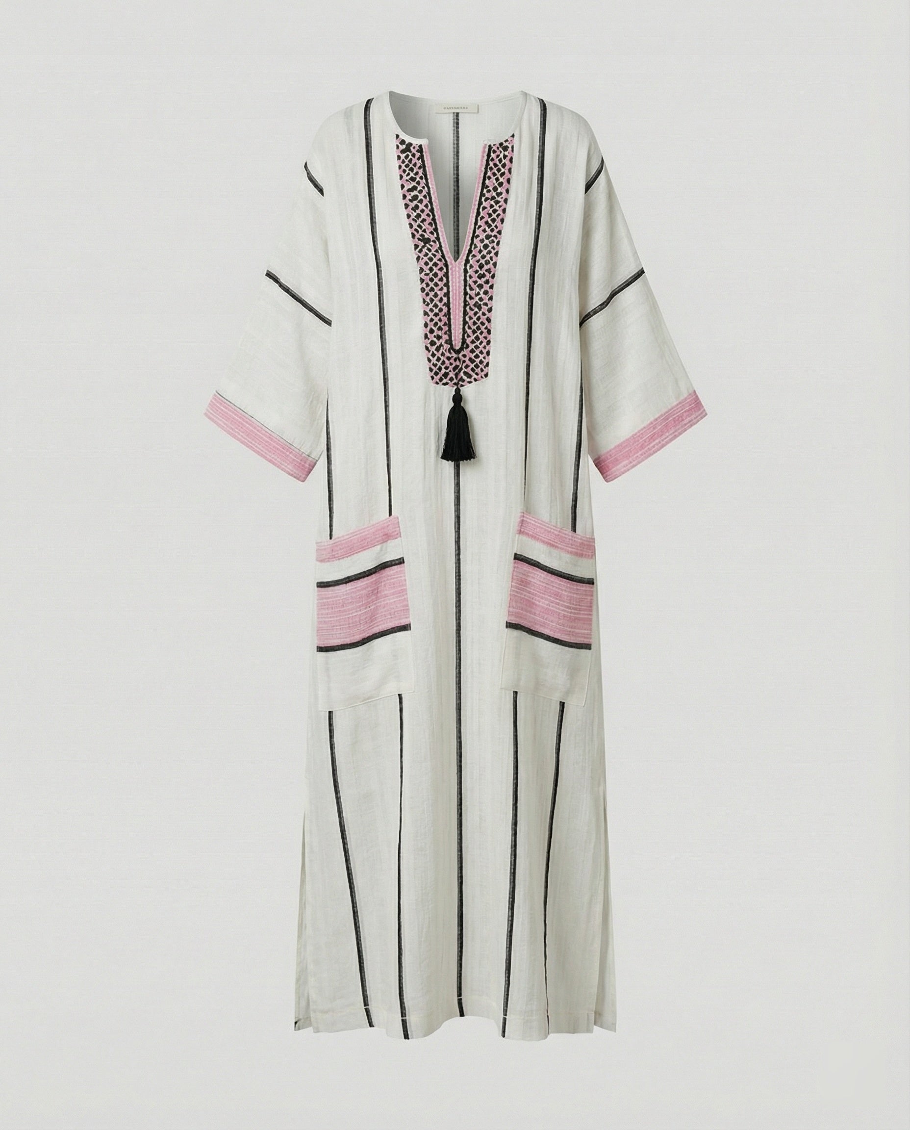Leinen Kaftan Maxikleid Damen