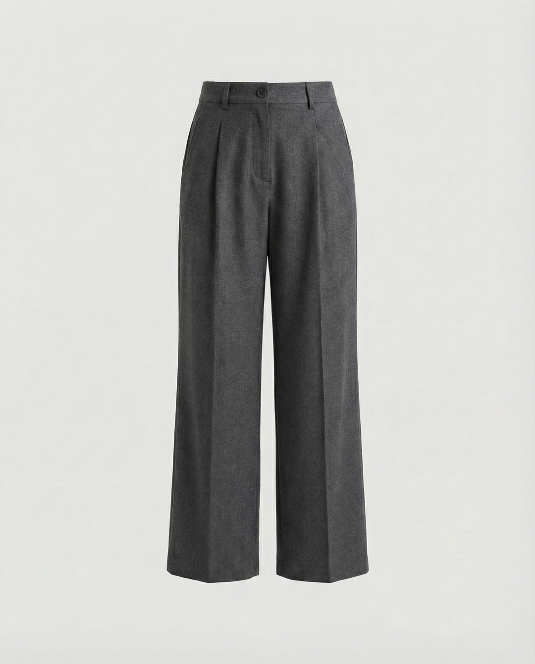 Damen Weite Anzughose High Waist mit eleganten Falten